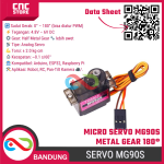 Micro Servo Tower Pro MG90S MG90 MG-9M0 G-90S Half Metal Gear 180 derajat – Servo Kecil untuk Proyek Elektronik - Image 6