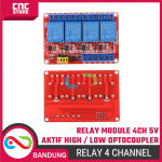 Module Relay 4 Channel 5V – Aktif High / Low dengan Optocoupler - Image 4
