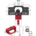 PORTABLE HINGE DRILL JIG ENGSEL SENDOK 35MM GUIDE ELITE WNEW - Image 6
