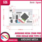 Arduino Mega 2560 Pro Mini – Board Development USB Type-C - Image 2
