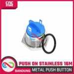 Push Button Switch Metal Saklar Push On Stainless 16M – Reset High Head - Image 4