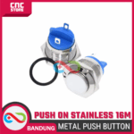 Push Button Switch Metal Saklar Push On Stainless 16M – Reset High Head - Image 5