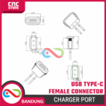 USB Type-C Female Connector – Charger Port Jack Socket Charging Cable - Image 3