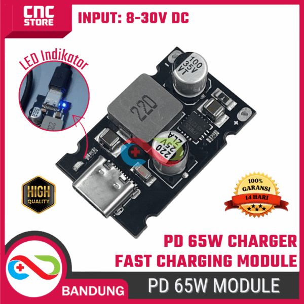 Module Charger PD 65W Fast Charging – Step Power Supply Full Proteksi