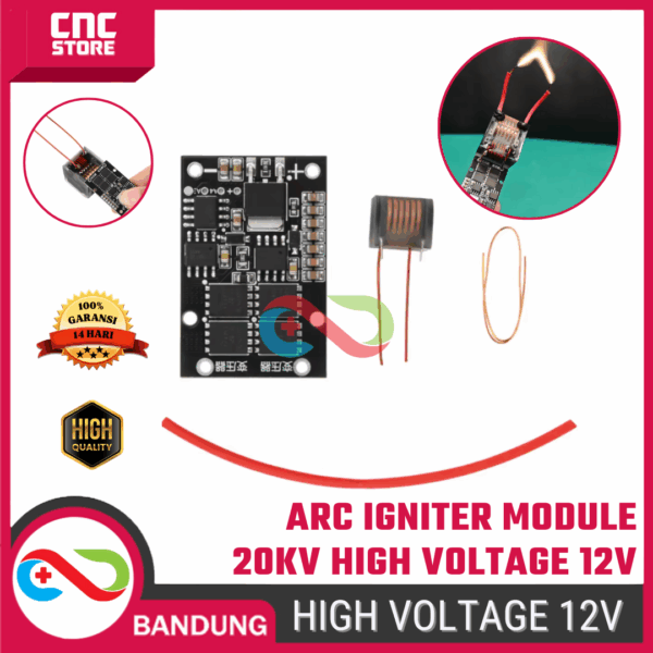 Arc Igniter High Voltage Module 12V – 20kV Variable Frequency AC 70W Long Time Working