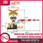 Miniatur Palang Kereta Api Case Only – Casing Simulasi Rail Crossing DIY untuk Servo SG90 / MG90 - Image 2
