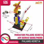 Miniatur Palang Kereta Api Case Only – Casing Simulasi Rail Crossing DIY untuk Servo SG90 / MG90 - Image 3