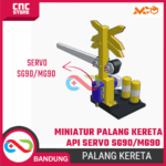 Miniatur Palang Kereta Api Case Only – Casing Simulasi Rail Crossing DIY untuk Servo SG90 / MG90 - Image 5