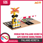 Miniatur Palang Kereta Api Case Only – Casing Simulasi Rail Crossing DIY untuk Servo SG90 / MG90 - Image 6