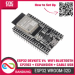 Paket Lengkap ESP32 DevKitC V4 WROOM-32D – WiFi Bluetooth IoT Development Board with USB Cable & Expansion Module - Image 9
