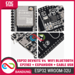 Paket Lengkap ESP32 DevKitC V4 WROOM-32U – WiFi Bluetooth IoT Development Board with USB Cable & Expansion Module - Image 5