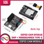 ESP32-CAM OV2640 2MP – Modul ESP32S WiFi Bluetooth BLE 4.0 32bit + Programmer USB Type-C - Image 2