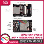 ESP32-CAM OV2640 2MP – Modul ESP32S WiFi Bluetooth BLE 4.0 32bit + Programmer USB Type-C - Image 4