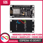 NodeMCU ESP8266 Lua WiFi V3 4MB CH340 – Development Board dengan Base Plate Expansion Board + Kabel Micro USB - Image 4