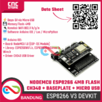 NodeMCU ESP8266 Lua WiFi V3 4MB CH340 – Development Board dengan Base Plate Expansion Board + Kabel Micro USB - Image 6