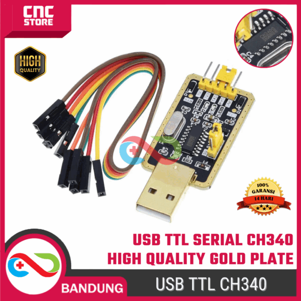 USB TTL Serial CH340 – High Quality Gold Plate dengan CTS RTS Pin