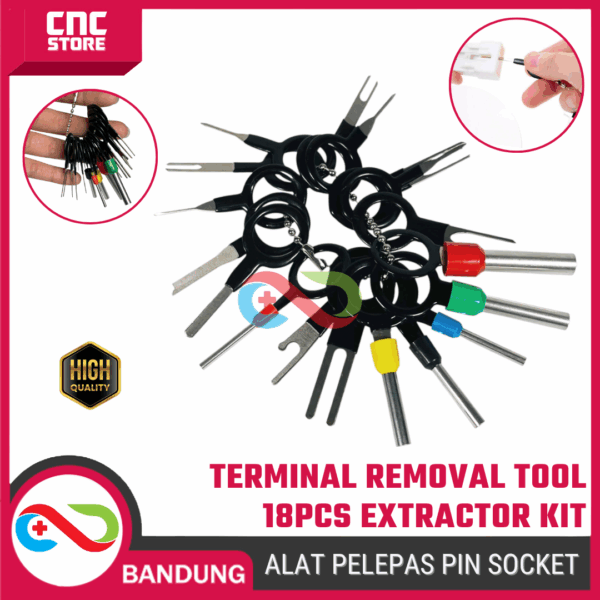 Alat Pelepas Pin Pembuka Pin Socket Terminal Removal Tools Pin Socket Extractor Kit 18PCS - DC10TZ - EAFC