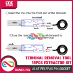 Alat Pelepas Pin Pembuka Pin Socket Terminal Removal Tools Pin Socket Extractor Kit 18PCS - DC10TZ - EAFC - Image 2