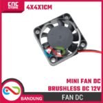 MINI FAN DC BRUSHLESS DC 12V 4X4X1CM 2 WIRE - Gambar 3