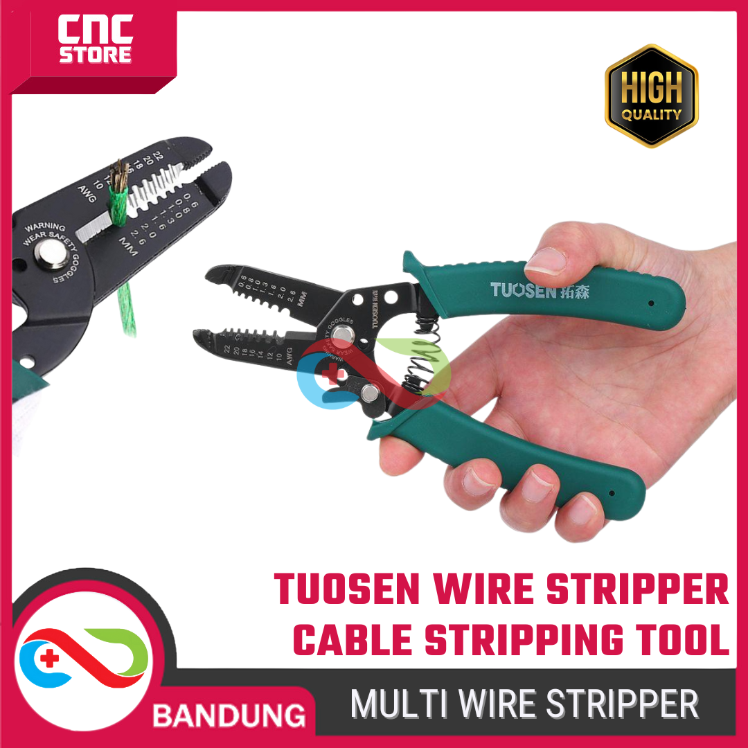 1921-tol-0021-1.png Tang Kupas Kabel Spesialis 6 Inch Wire Stripper Tuosen – Kabel & konektor penghubung - Gambar 1