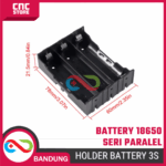 Holder Baterai 18650 3 Slot – Tempat Baterai Li-ion 3S Seri atau Paralel untuk Proyek Elektronika - Image 2
