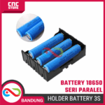 Holder Baterai 18650 3 Slot – Tempat Baterai Li-ion 3S Seri atau Paralel untuk Proyek Elektronika - Image 4