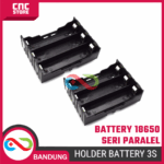 Holder Baterai 18650 3 Slot – Tempat Baterai Li-ion 3S Seri atau Paralel untuk Proyek Elektronika - Image 5