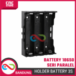 Holder Baterai 18650 3 Slot – Tempat Baterai Li-ion 3S Seri atau Paralel untuk Proyek Elektronika - Image 3