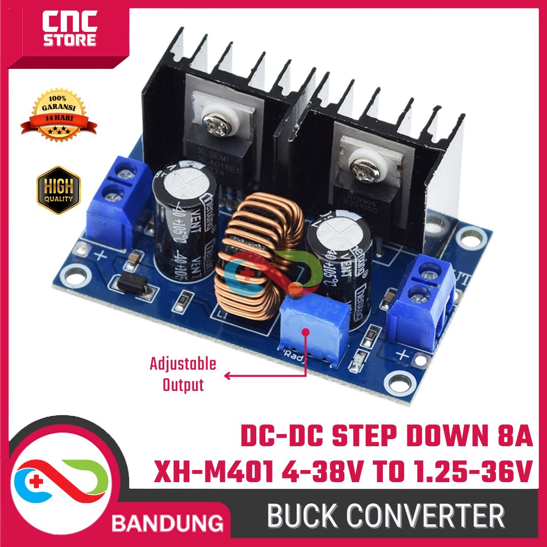 1960-esp-0012-1.png XH-M401 / XL4016E1 Step Down DC-DC 8A High Power – Voltage Regulator Buck Converter - Gambar 1
