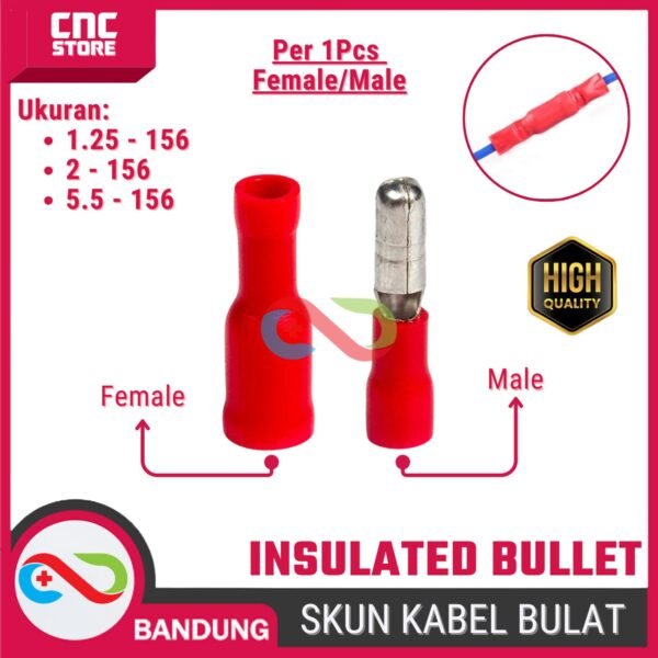 SKUN KABEL INSULATED BULLET DISCONNECTS MPD 2-156 BIRU.