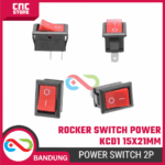Rocker Switch Saklar Power KCD21 15×21mm – 2 Pin SPST 250V 6A / 125V 10A Warna Merah - Image 6