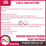 Rocker Switch Saklar Power KCD21 15×21mm – 2 Pin SPST 250V 6A / 125V 10A Warna Merah - Image 7