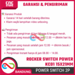 Rocker Switch Saklar Power KCD21 15×21mm – 2 Pin SPST 250V 6A / 125V 10A Warna Merah - Image 8