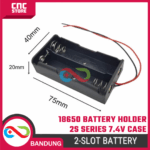 Kotak Baterai 18650 2 Slot 2S 7.4V – Tempat Baterai Li-ion Seri untuk Proyek Elektronika DIY - Image 2