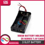 Kotak Baterai 18650 2 Slot 2S 7.4V – Tempat Baterai Li-ion Seri untuk Proyek Elektronika DIY - Image 3