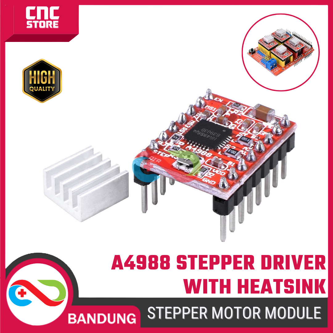 2323-mtr-0026.png A4988 Driver Stepper Motor dengan Heatsink – Modul Pengendali Motor Stepper untuk CNC & 3D Printer - Gambar 1