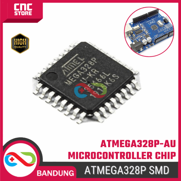 IC ATmega 328P-AU SMD – Chip Mikrokontroler ATmega328P untuk Komponen Pendukung Proyek Elektronik