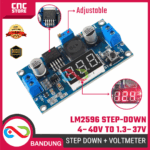 DC-DC Step Down LM2596 Adjustable 4–40V to 1.3–37V + LED Voltmeter Module