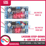 DC-DC Step Down LM2596 Adjustable 4–40V to 1.3–37V + LED Voltmeter Module - Gambar 4