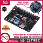 MB-102 power board dual-channel breadboard power module positive and negative 5V 3.3V 1.8V TYPE-C interface