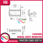 IC SMD SOP16 SM74HC595D / 74HC595D / 74HC595 – 8-Stage Serial Shift Register untuk Project Elektronik - Gambar 2