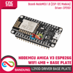 Paket NodeMCU Amica V3 WiFi (4MB Flash) + Base Plate L293D – Modul ESP8266 untuk Proyek IoT & Robotik - Gambar 5