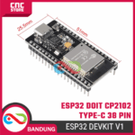 ESP32 ESP-32S DOIT CP2102 Type-C 38 Pin – Board WiFi Bluetooth IoT Dual Core Proyek Elektronik - Gambar 2