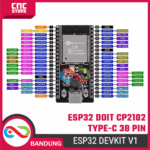ESP32 ESP-32S DOIT CP2102 Type-C 38 Pin – Board WiFi Bluetooth IoT Dual Core Proyek Elektronik - Gambar 3