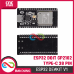 ESP32 ESP-32S DOIT CP2102 Type-C 38 Pin – Board WiFi Bluetooth IoT Dual Core Proyek Elektronik - Gambar 4