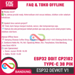 ESP32 ESP-32S DOIT CP2102 Type-C 38 Pin – Board WiFi Bluetooth IoT Dual Core Proyek Elektronik - Gambar 7