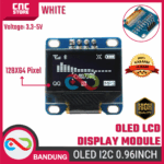 OLED White 0.96 Inch I2C IIC 128×64 Display Module – Layar OLED untuk Arduino & DIY