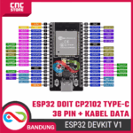 ESP32 ESP-32S DOIT CP2102 Type-C 38 Pin – Board WiFi Bluetooth IoT Dual Core + Kabel Data untuk Arduino & Proyek Elektronik - Gambar 3