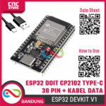 ESP32 ESP-32S DOIT CP2102 Type-C 38 Pin – Board WiFi Bluetooth IoT Dual Core + Kabel Data untuk Arduino & Proyek Elektronik - Gambar 9
