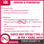 ESP32 ESP-32S DOIT CP2102 Type-C 38 Pin – Board WiFi Bluetooth IoT Dual Core + Kabel Data untuk Arduino & Proyek Elektronik - Gambar 8